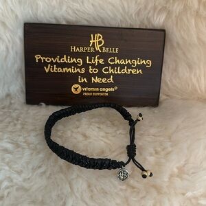 Harper Belle Black Braided Adjustable Handmade Leather Bracelet